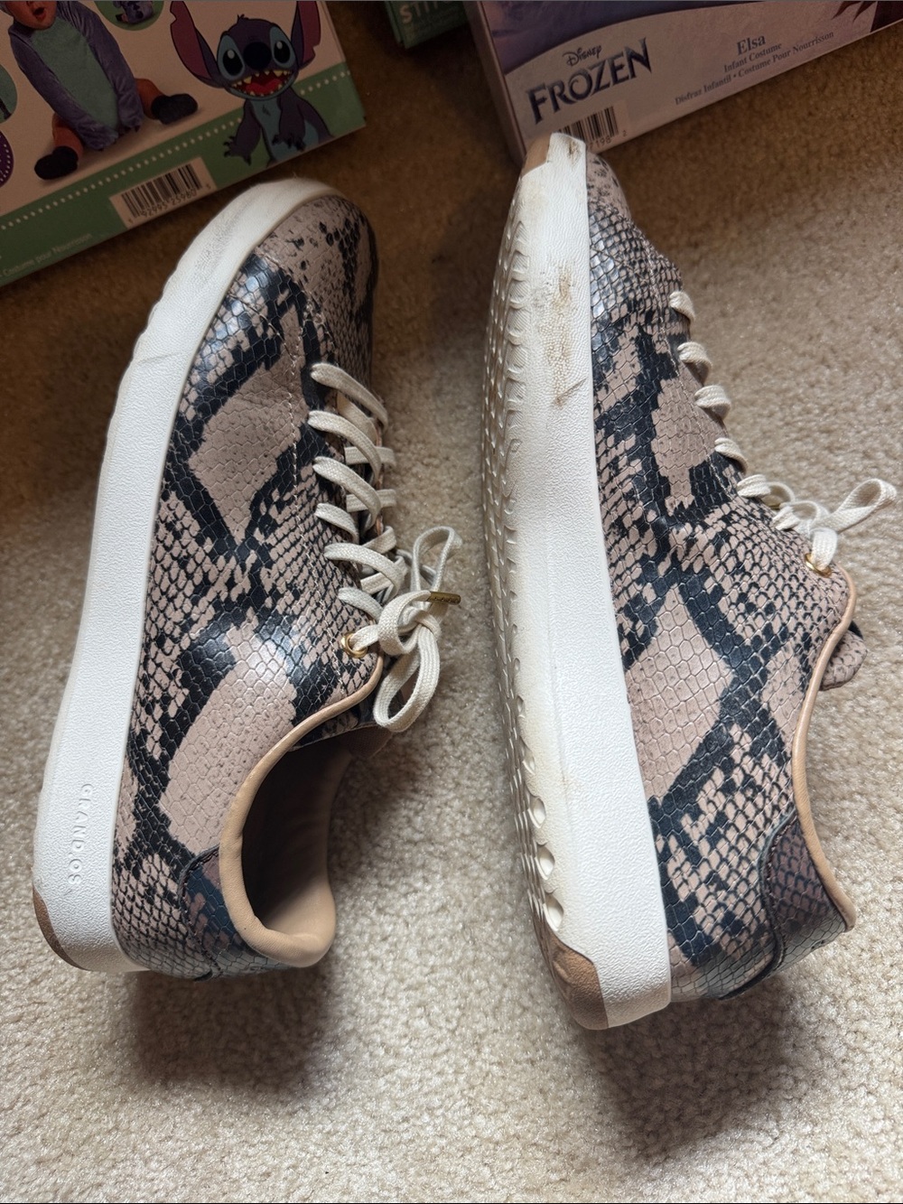 Cole Haan Grand-Pro Snake-Print Lace-Up Tennis Sneakers - Picture 6 of 6